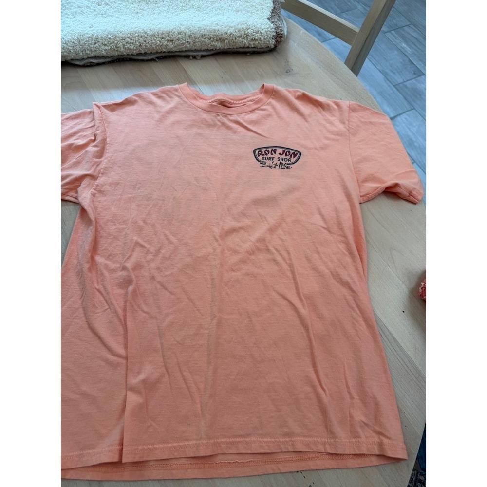 Ron Jon Surf Shop Salt Life T-Shirt Peach Orange Mens Medium Short Sleeve